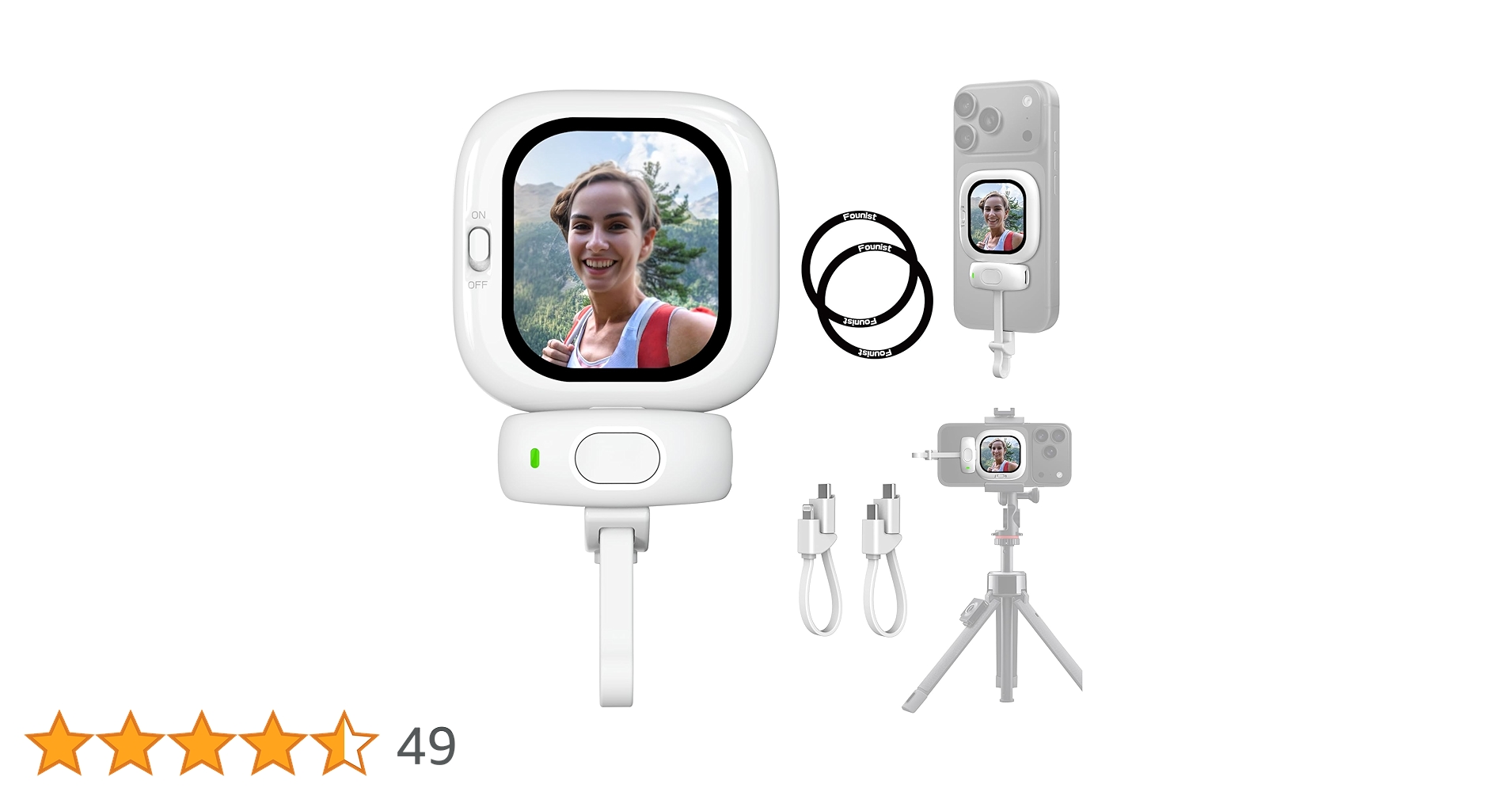 なーなん♡ 自撮りモニター Founist Vlogmate Mini Amazon.co.jp: FOUNIST Vlogmate mini Phone用外カメラ自撮り